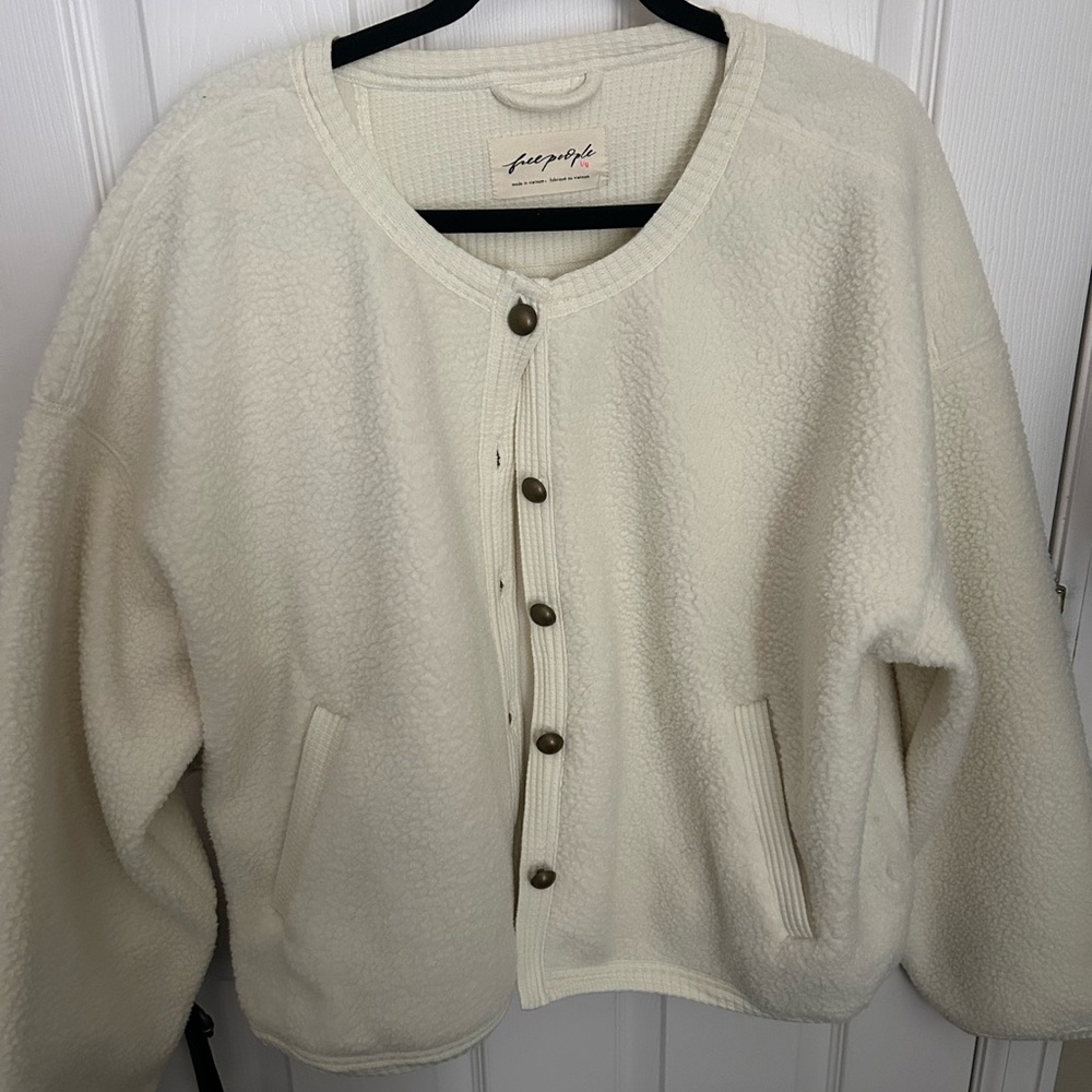 Free People Off-White Teddy Jacket